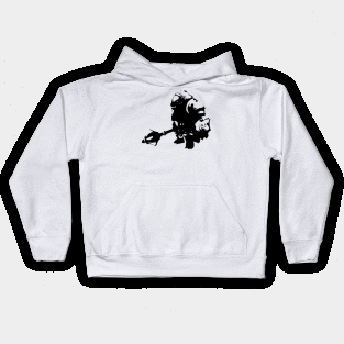 Bearman minimal silhouette white Kids Hoodie